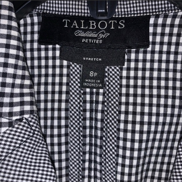 NWOT, Talbots Black & White Jacket, Size 8 Petite - Picture 2 of 4